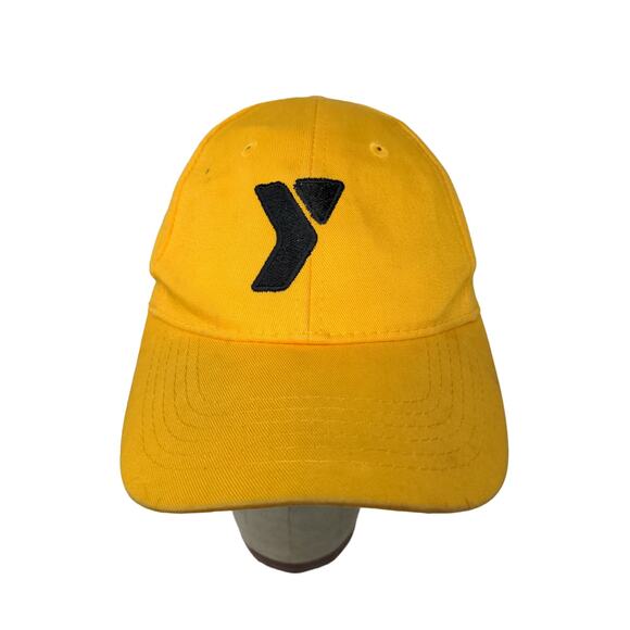 Youth Boys YMCA Strapback Hat Adjustable Embroidered Logo Yellow Cap - Picture 1 of 11